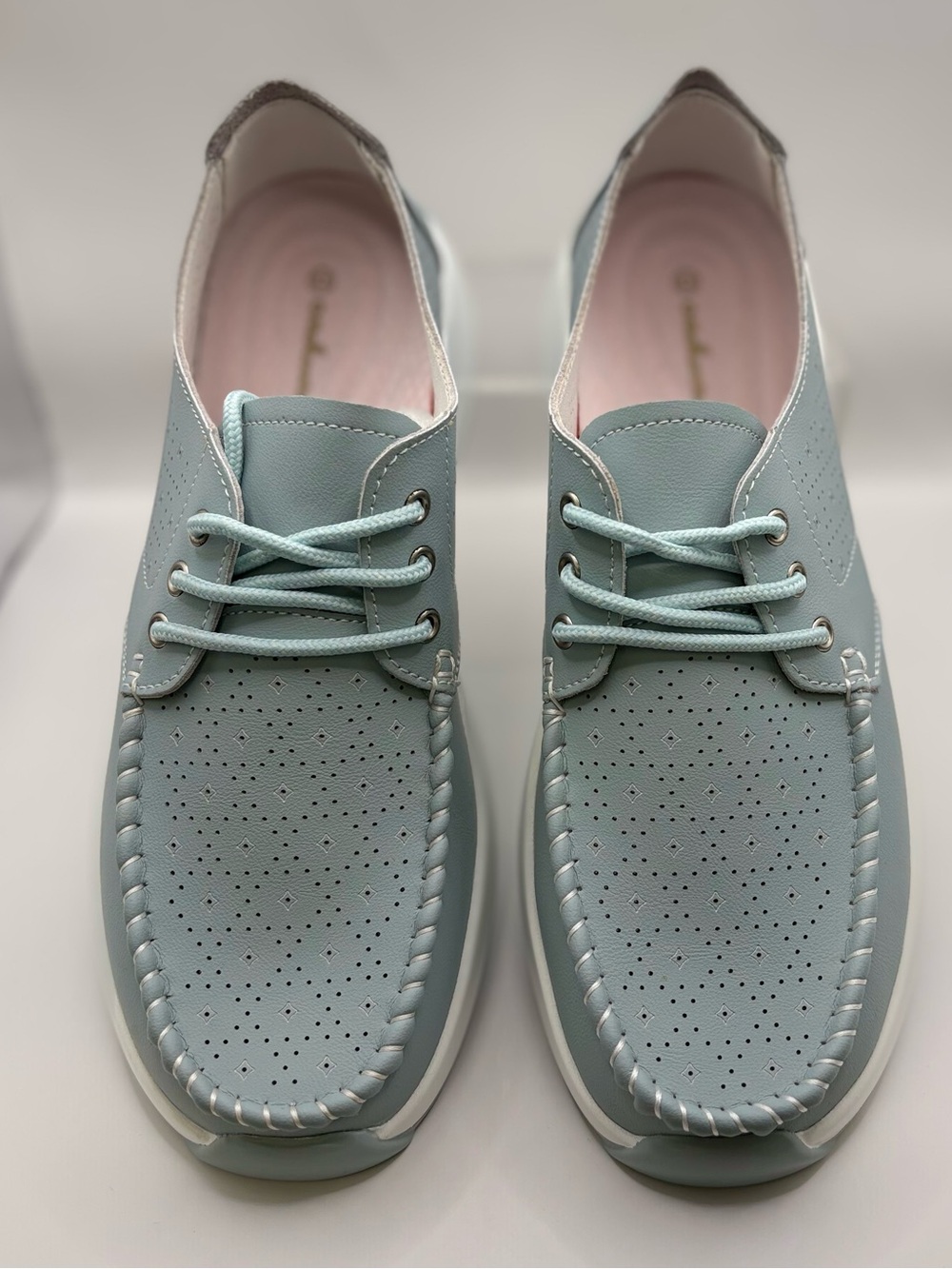 Light Blue Women’s Casual Lace-Up Orthopedic shoes